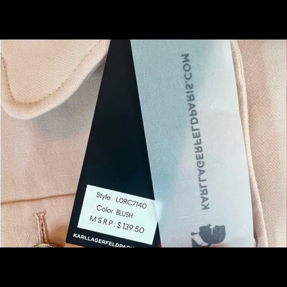 KARL LAGERFELD PARIS Pink Blazer with silver military style buttons - Picture 6 of 9